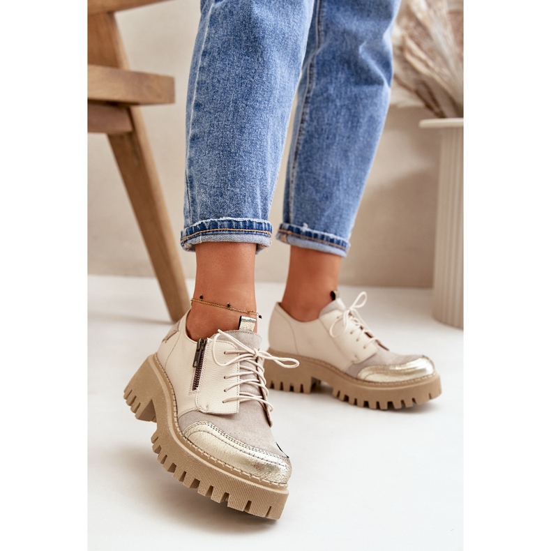 Damenschuhe aus Naturleder Beige Maciejka 06177-04 2