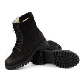 Olivier Damen-Lederstiefel, isolierte Winterstiefel, 272BB, schwarz 3