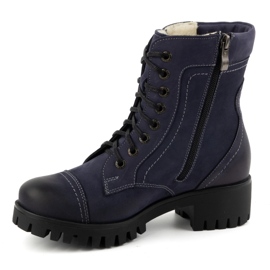 Olivier Damen-Lederstiefel, isolierte Winterstiefel, 272BB, Marineblau 1