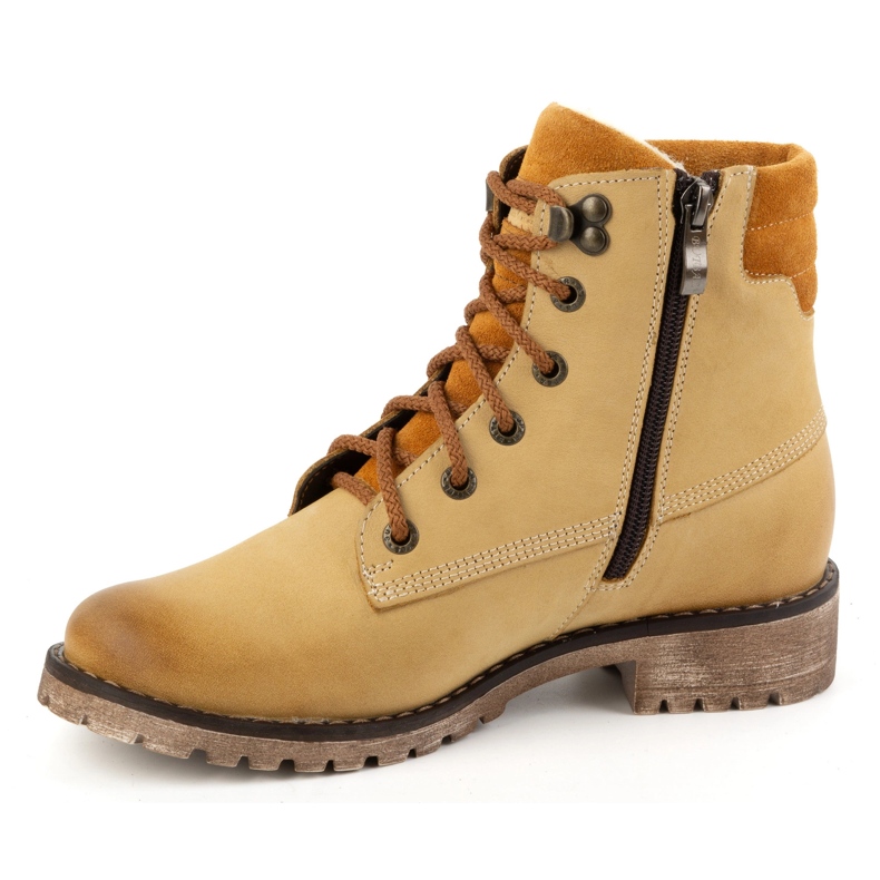 Olivier Damen-Lederstiefel, isolierte Winterstiefel, 365BB, Sand beige 1