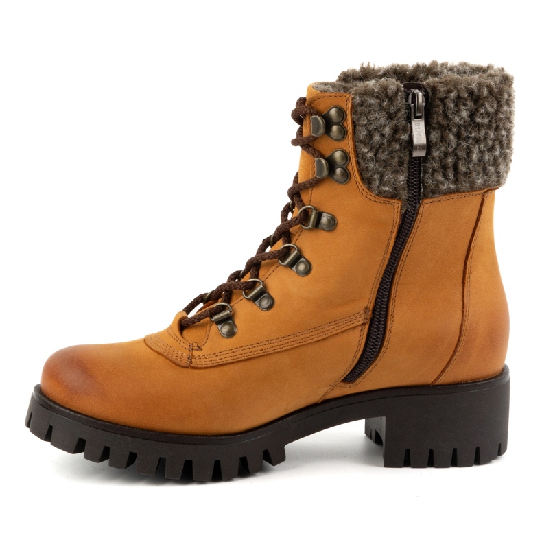 Olivier Damen-Lederstiefel, isolierte Winterstiefel, 330BB, rot orange 1