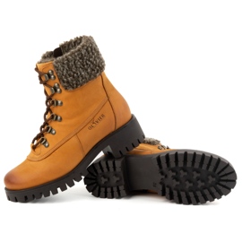 Olivier Damen-Lederstiefel, isolierte Winterstiefel, 330BB, rot orange 3