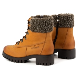 Olivier Damen-Lederstiefel, isolierte Winterstiefel, 330BB, rot orange 4