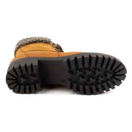 Olivier Damen-Lederstiefel, isolierte Winterstiefel, 330BB, rot orange 5