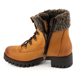 Olivier Damen-Lederstiefel, isolierte Winterstiefel, 330BB, rot orange 6