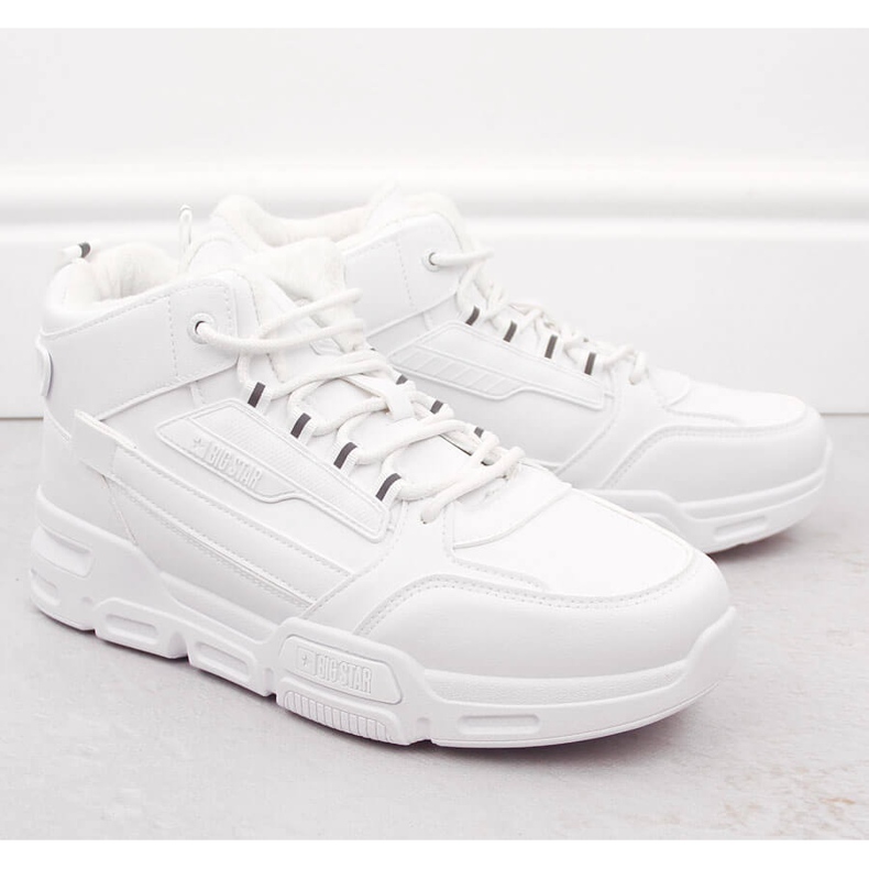 Weiße, isolierte High-Top-Sportschuhe für Herren Big Star OO174588 1