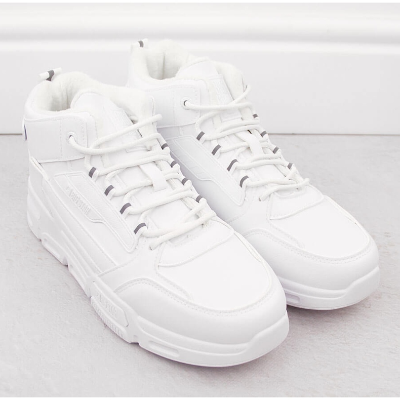 Weiße, isolierte High-Top-Sportschuhe für Herren Big Star OO174588 2