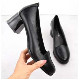 Schwarze Damenschuhe mit hohen Absätzen Potocki 12545 1