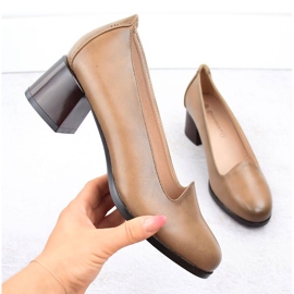 Beige Damenschuhe mit hohen Absätzen Potocki 12545 1