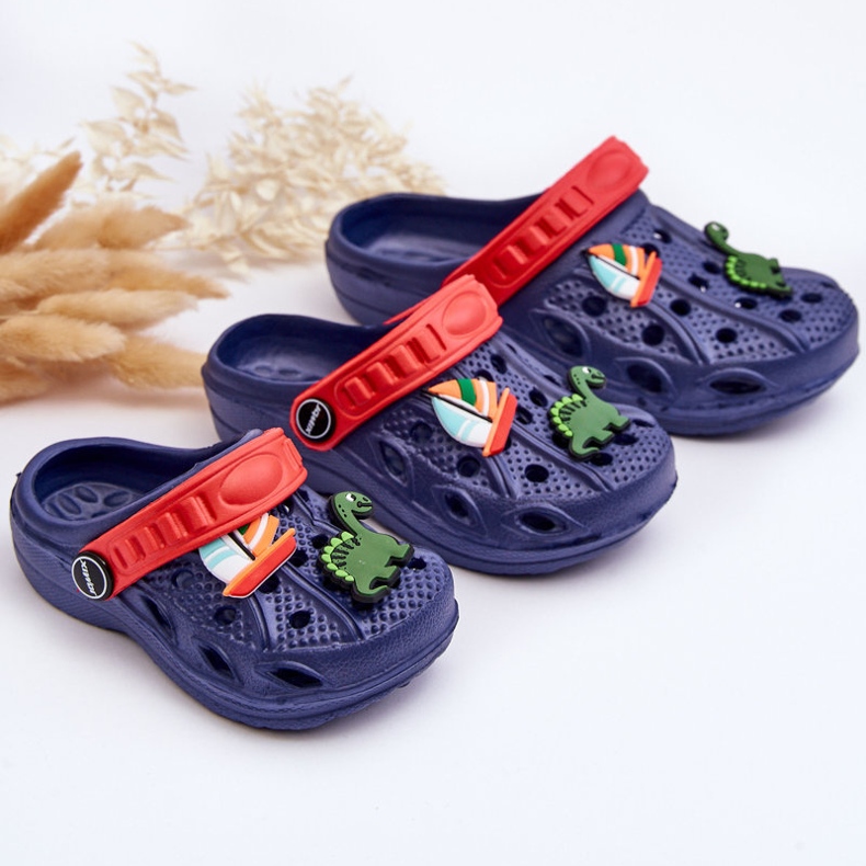 Leichte Crocs-Sandalen aus Schaumstoff für Kinder in Marineblau 2