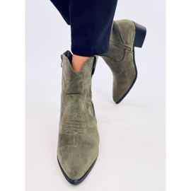 Poirot Green Damen-Cowboystiefel aus Wildleder grün 1
