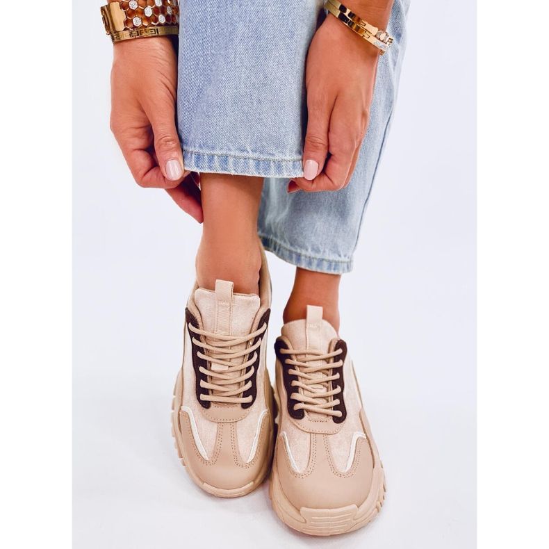 Lammes Khaki Damen-Sneaker beige 1