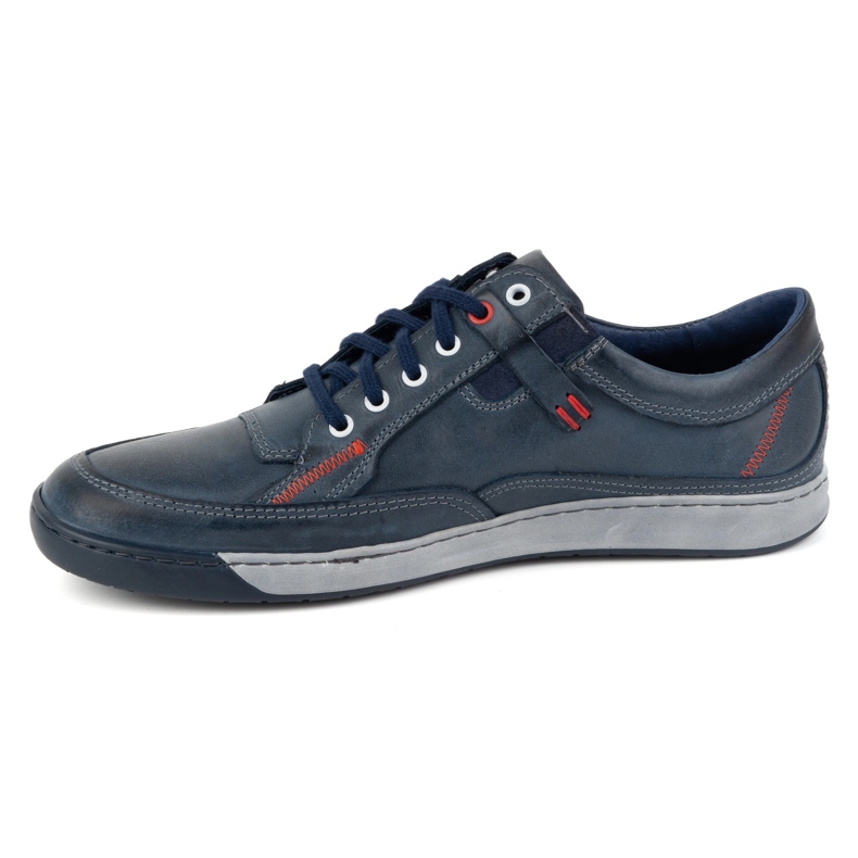 KOMODO Herren-Lederschuhe Casual 932k, Marineblau 1