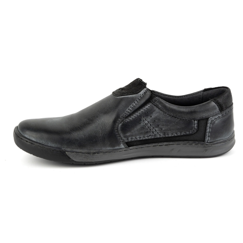KOMODO Herren-Slipper aus Leder 934K, grau 1