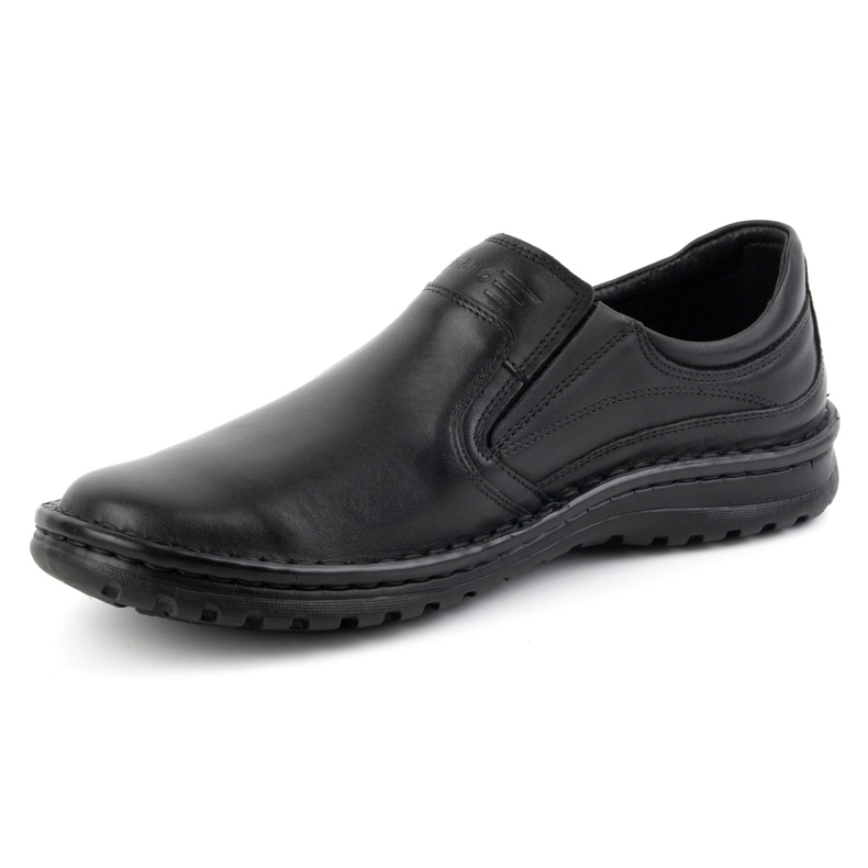 Olivier Herren-Slipper aus Leder 759MP, schwarz 1