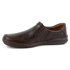 Olivier Herren-Slipper aus Leder 790MP braun 1