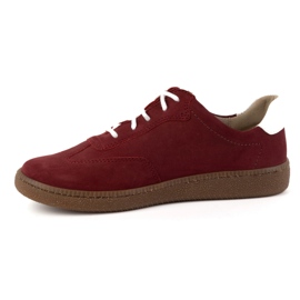Olivier Damen-Lederschuhe, Stil 1259, burgunderrote Sneakers 1