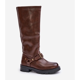 Isolierte Damenstiefel mit Reißverschluss, Öko-Leder, braun, Tialethe 5