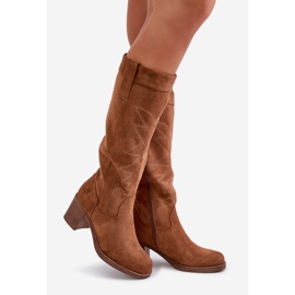 Overknee-Stiefel mit hohem Absatz für Damen, Camel Erisorae braun 1