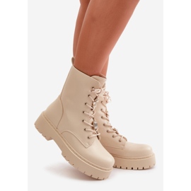 Isolierte Arbeiterstiefel für Damen mit Stiften, Beige Avorira 1