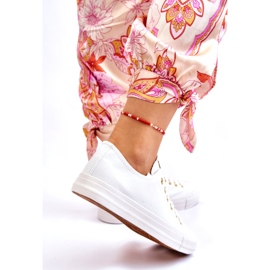 News Klassische Damen-Sneaker Weiß und Gold Ecoma 3