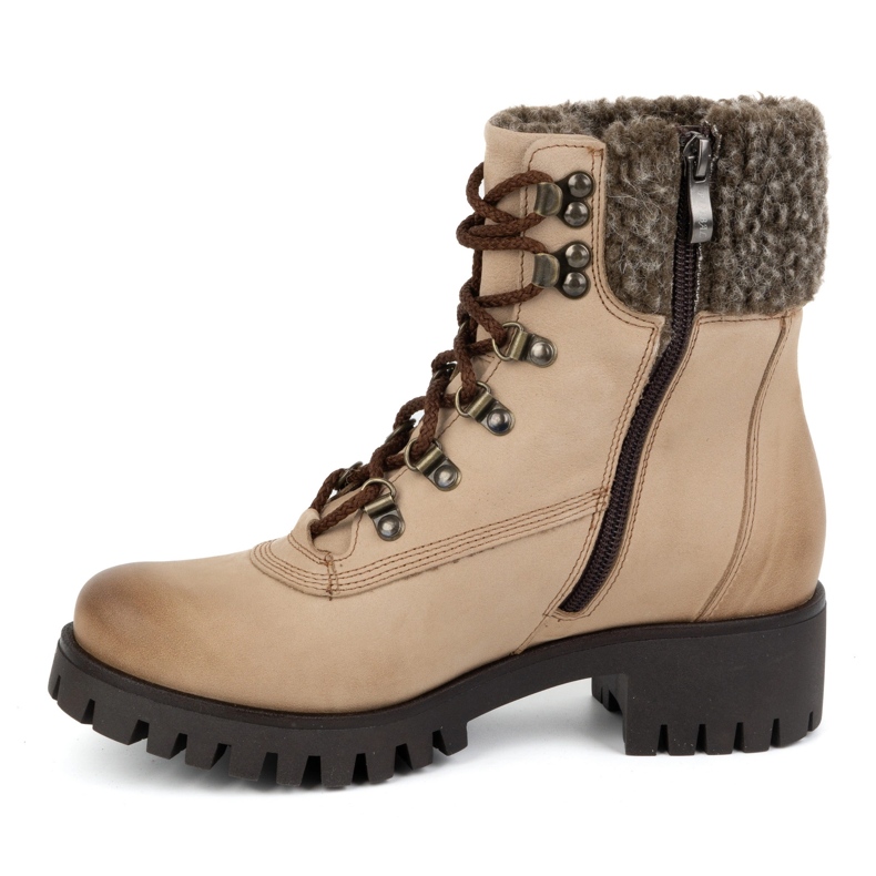 Olivier Damen-Lederstiefel, isolierte Winterstiefel, 330BB, Beige 1