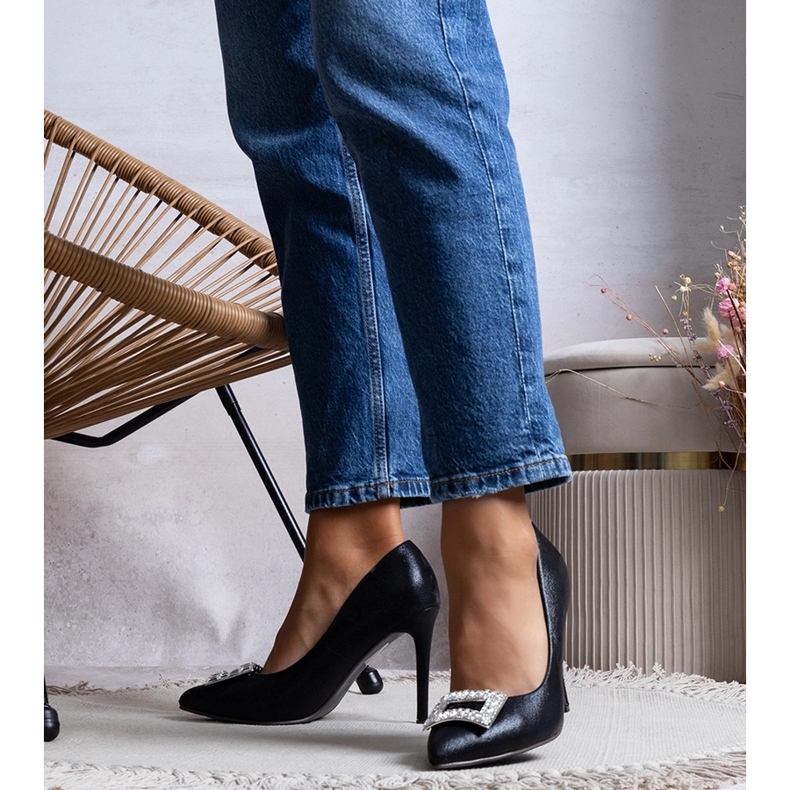 Tyson schwarz glänzende Absätze 1