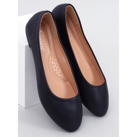 Klassische Ballerinas aus Vollnarbenleder Musse Black schwarz 1