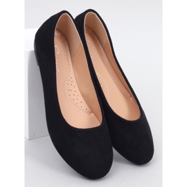 Klassische Wildlederballerinas Sessa Black schwarz 1