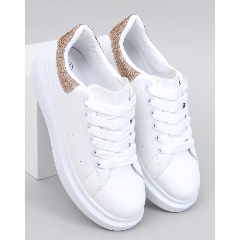 Berdine Gold-Plateau-Sneaker weiß 1