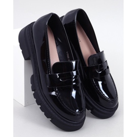Gladieu Schwarze Lack-Loafer 1