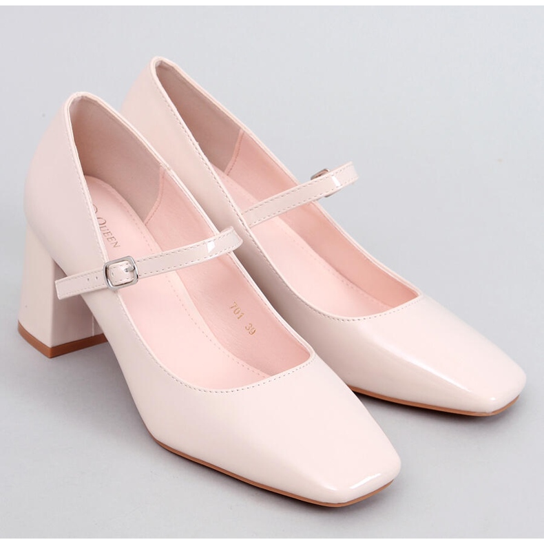 Mary Jane Valonis Beige Pumps mit hohen Absätzen 1