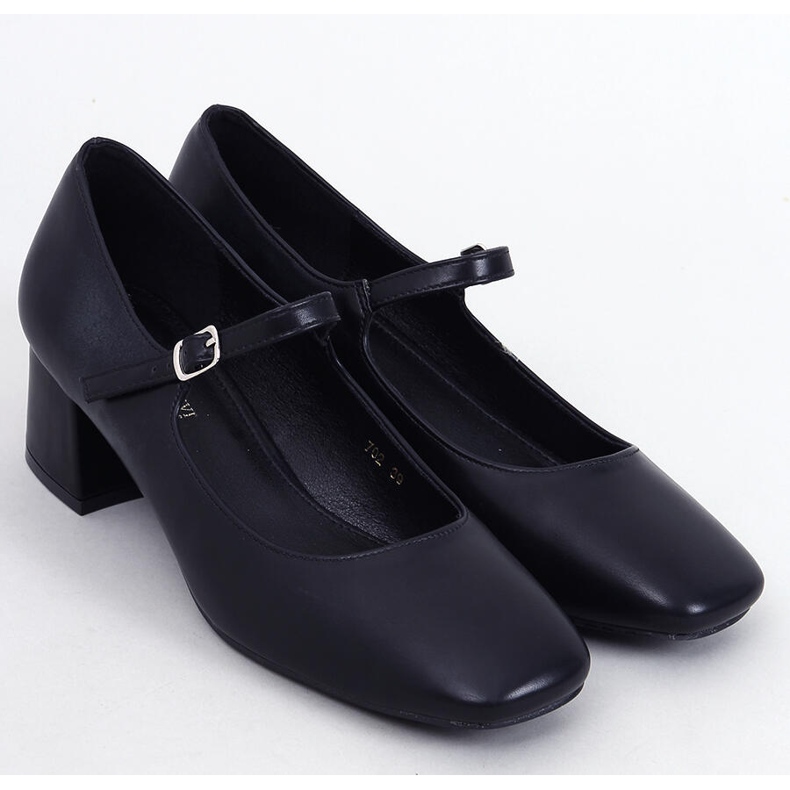 Mary Jane Kelsey Schwarze Pumps mit hohem Absatz 1