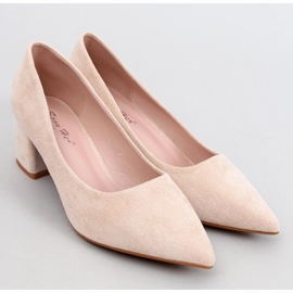 Farrin Beige Pumps mit niedrigem Absatz 1