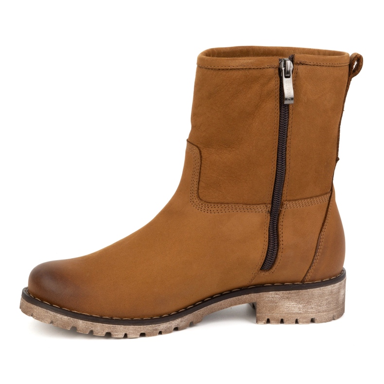 Olivier Isolierte Winter-Lederstiefel für Damen 340BB braun 1