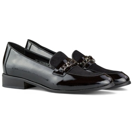 Klassische schwarze Lackschuhe für Damen 1