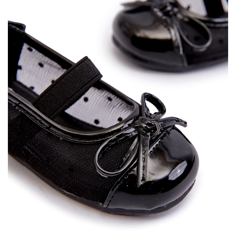 Kinder-Ballerinas mit Schleife, Black Jellema schwarz 2