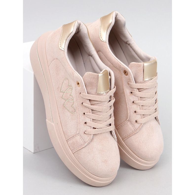 Pastellfarbene Akins Khaki Damen-Sneaker beige 1