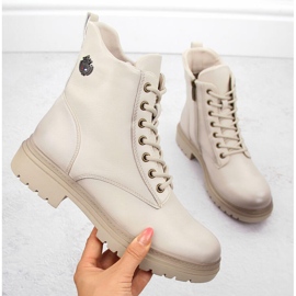 Isolierte Wanderstiefel für Damen, beige Potocki 12203 1