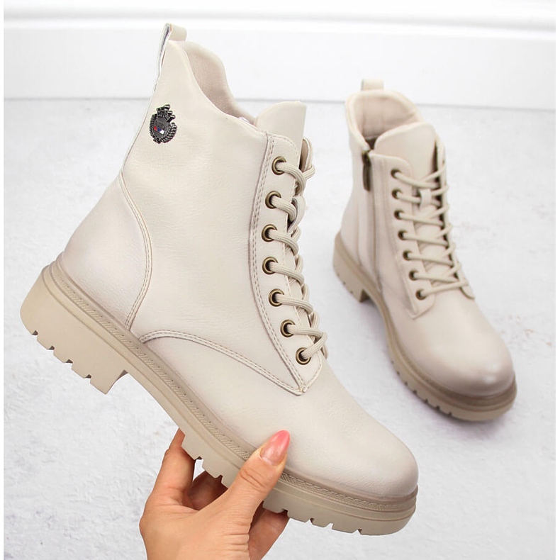 Isolierte Wanderstiefel für Damen, beige Potocki 12203 1