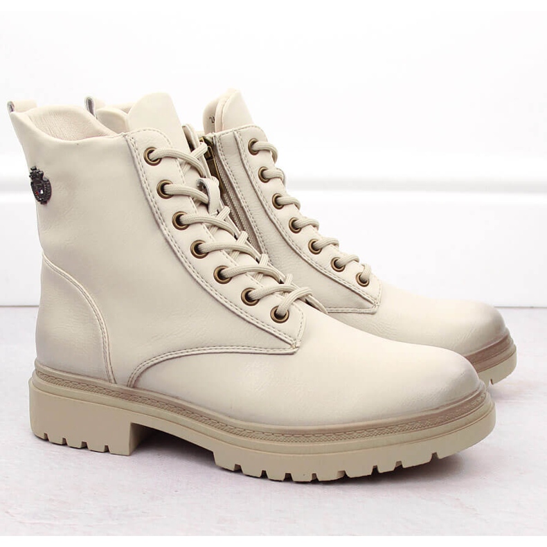 Isolierte Wanderstiefel für Damen, beige Potocki 12203 2