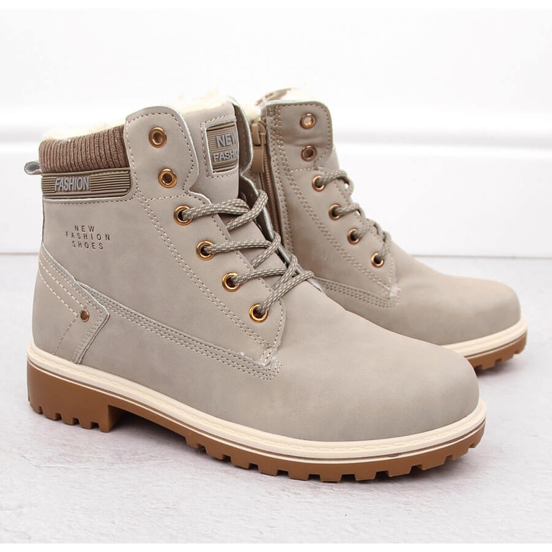 Beige Damenstiefeletten Potocki 97301 2