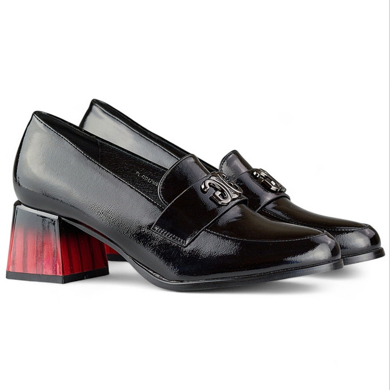 Schwarze Lackpumps für Damen mit hohem Absatz, Damenschuhe 1