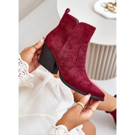 Isolierte Cowboystiefel aus Öko-Wildleder mit Reißverschluss, Burgundy Virtris rot 2