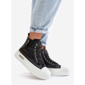 Hohe Plateau-Sneaker für Damen in Schwarz von Averira 1