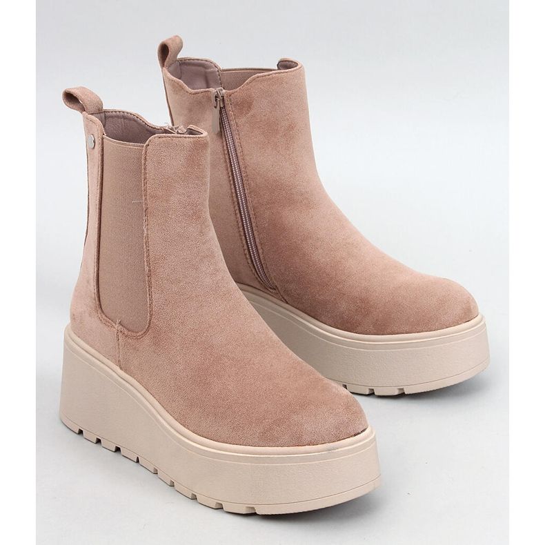 Ronda Khaki-Plateau-Chelsea-Stiefel beige 1