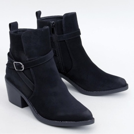 Cunnig Schwarze Cowboystiefel mit niedrigem Absatz 1