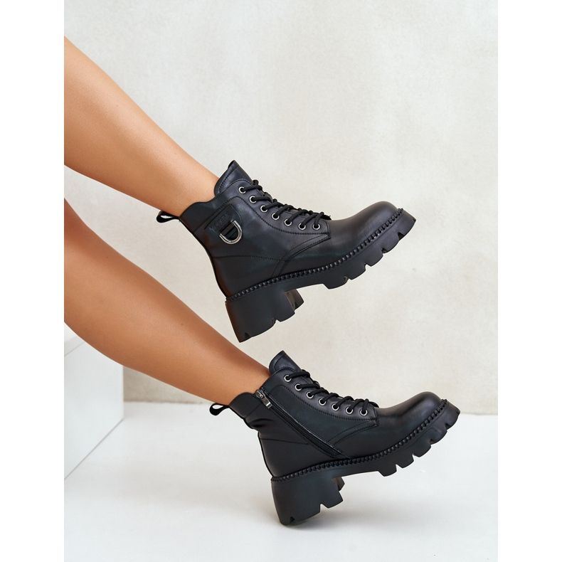 Isolierte Damenstiefel aus Naturleder Vinceza 41460 Schwarz 2