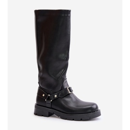 Isolierte Damenstiefel mit Reißverschluss aus Öko-Leder in Schwarz von Tialethe 5