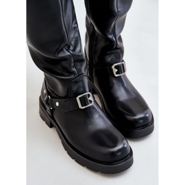 Isolierte Damenstiefel mit Reißverschluss aus Öko-Leder in Schwarz von Tialethe 8
